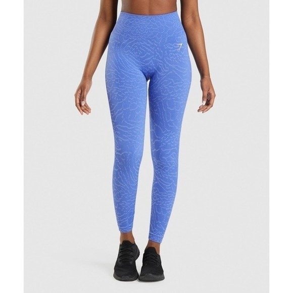 Gymshark Pants - Gymshark Womens Purple Seamless Jacquard Leggings XS